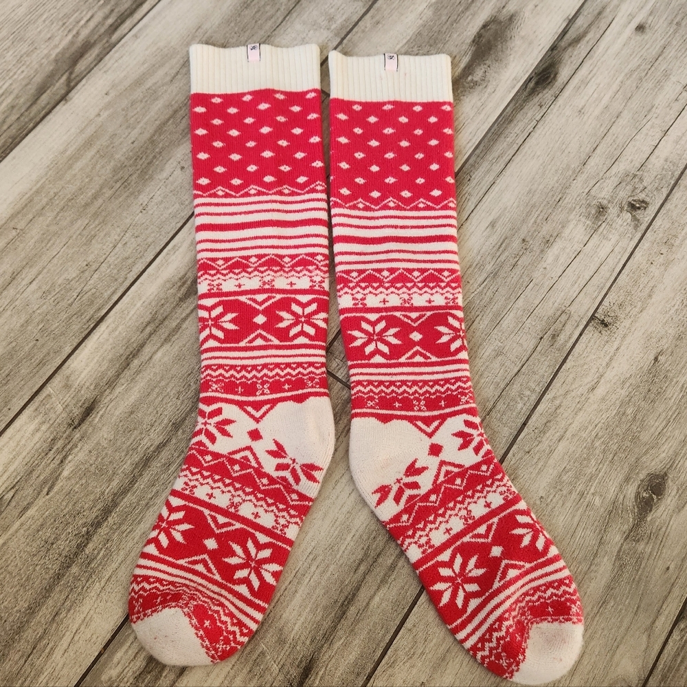 Victoria's Secret Knee-High Fair Isle Cashmere Blend XS/S shoe size 5-7.5 NWOT